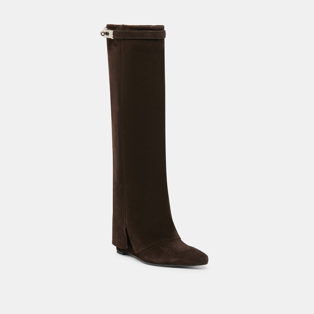 Aggy Dk Brown Suede Boots / Dolce Vita