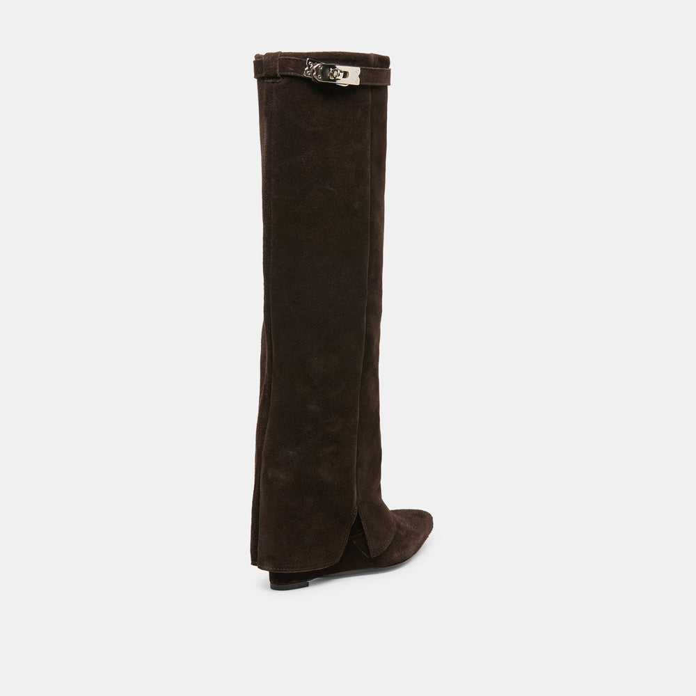 Aggy Dk Brown Suede Boots / Dolce Vita
