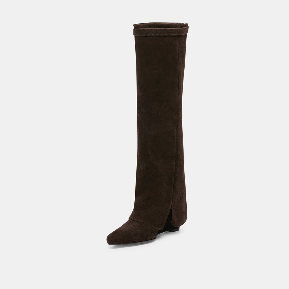 Aggy Dk Brown Suede Boots / Dolce Vita