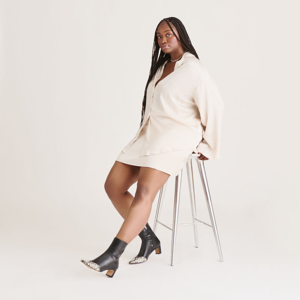 Anika Black Multi Leather Boots / Dolce Vita