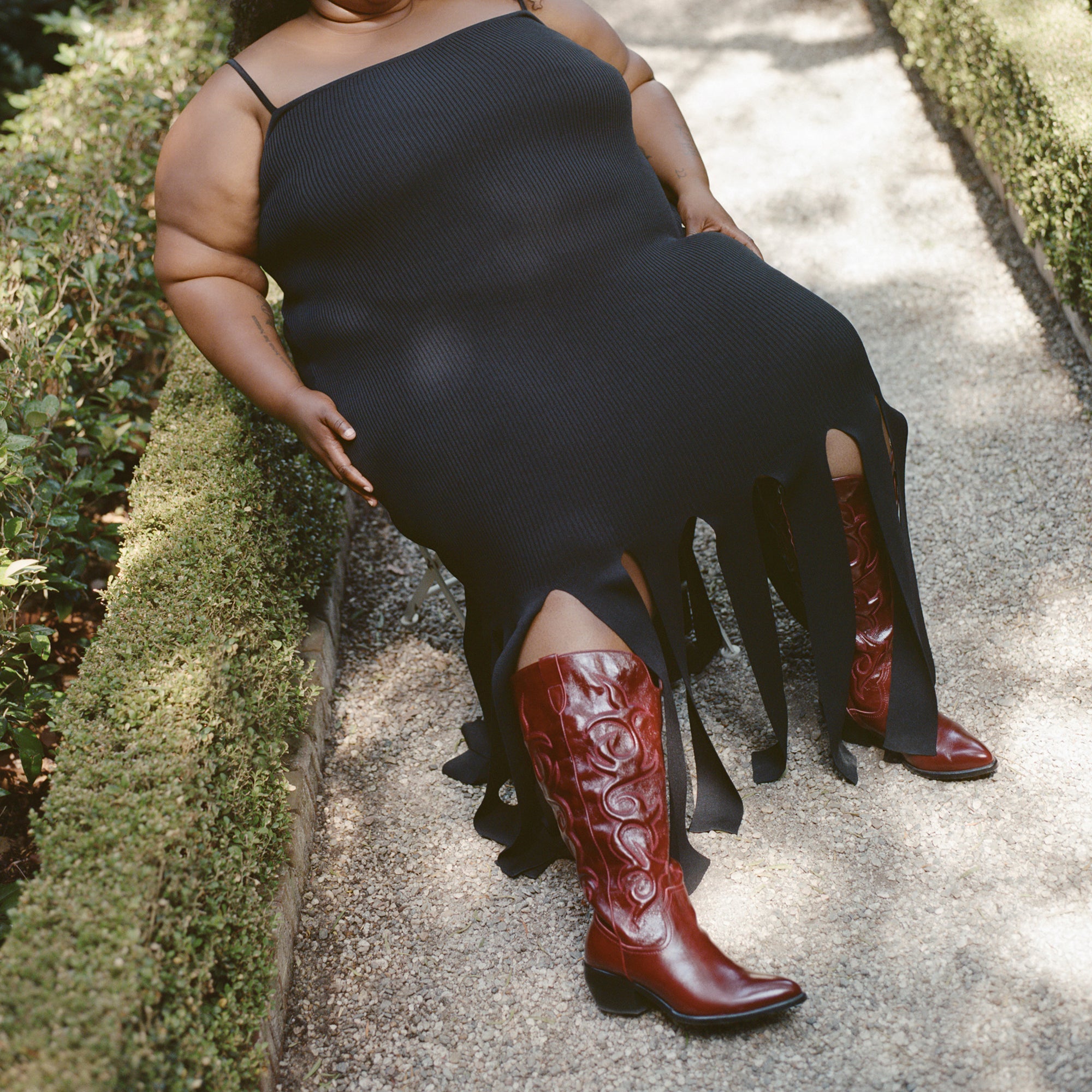 Mirla Oxblood Leather Extra Wide Calf Boots / Dolce Vita