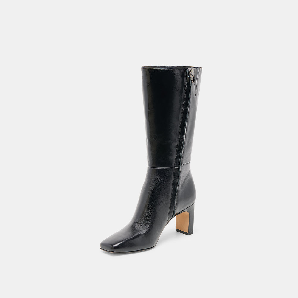 Riggs Black Leather Boots / Dolce Vita