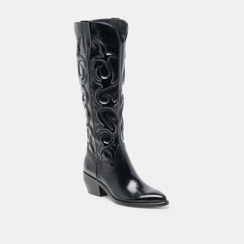 Mirla Black Leather Boots / Dolce Vita