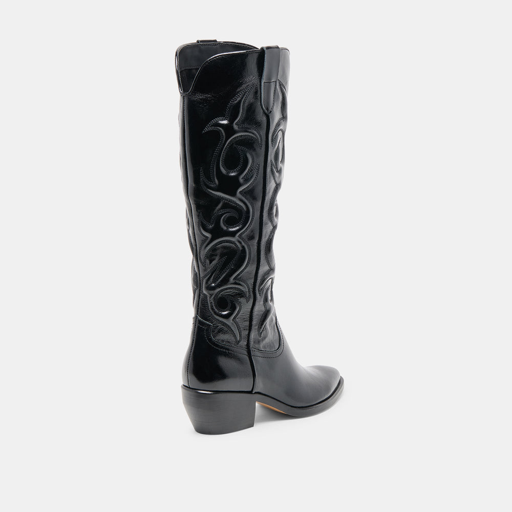 Mirla Black Leather Boots / Dolce Vita