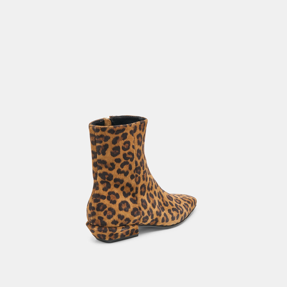 Joanie Leopard Printed Suede Booties / Dolce Vita