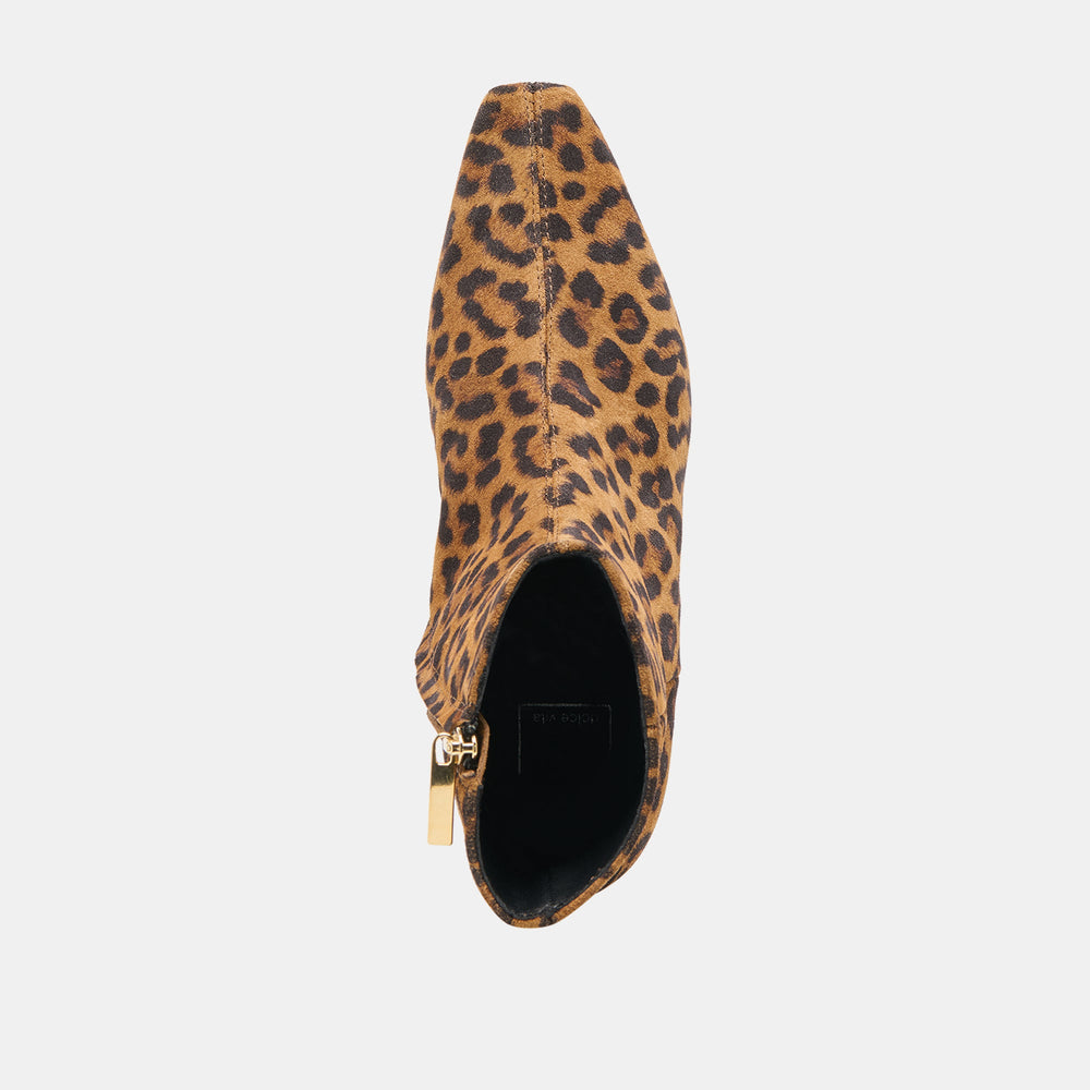 Joanie Leopard Printed Suede Booties / Dolce Vita