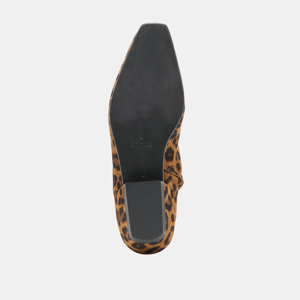 Joanie Leopard Printed Suede Booties / Dolce Vita