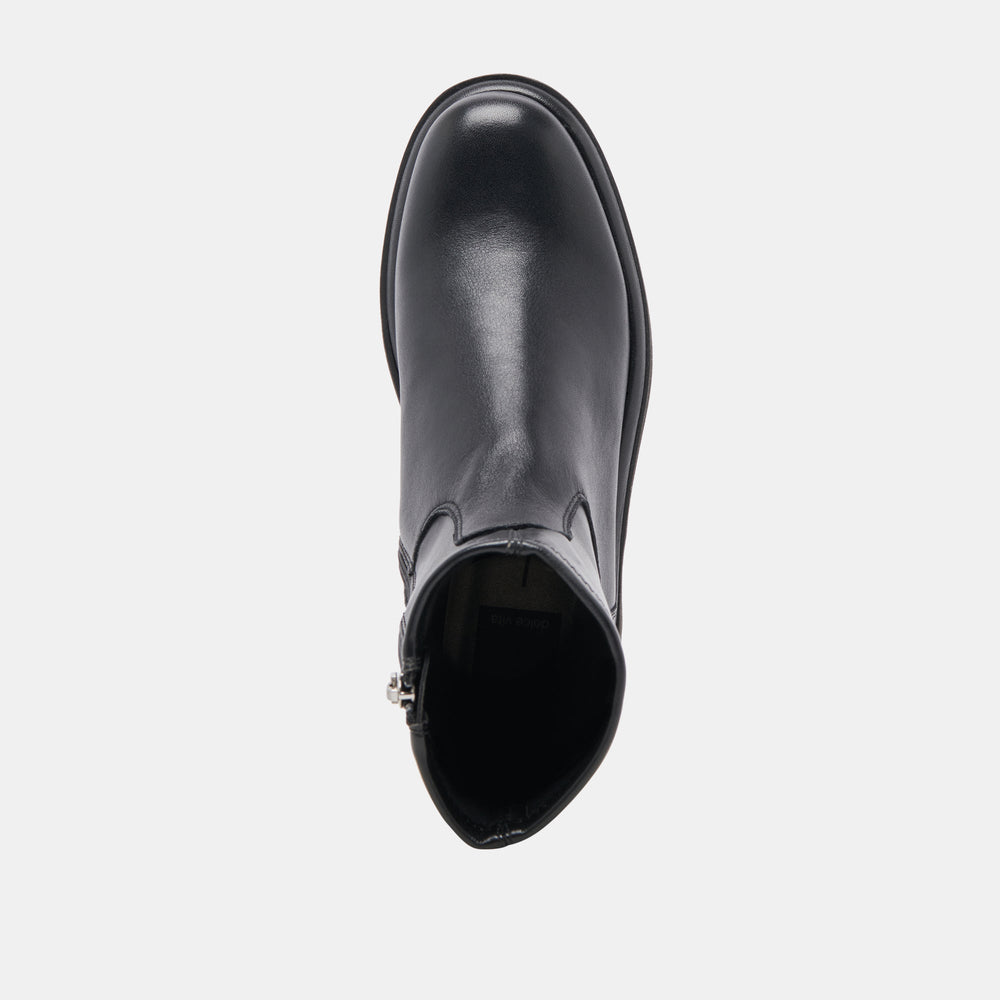 Simaya H2O Wide Black Leather Boots / Dolce Vita