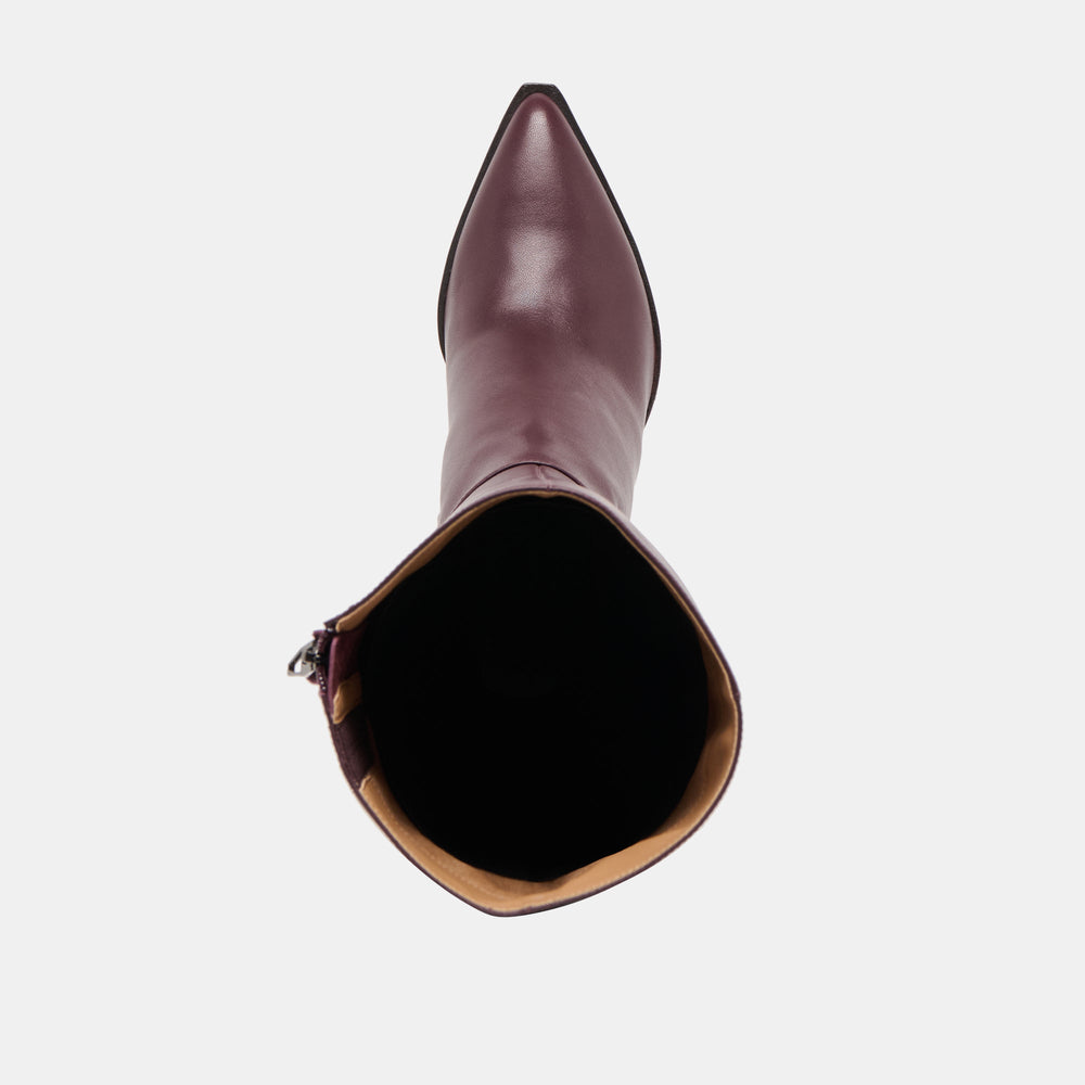 Auggie Wine Leather Boots / Dolce Vita