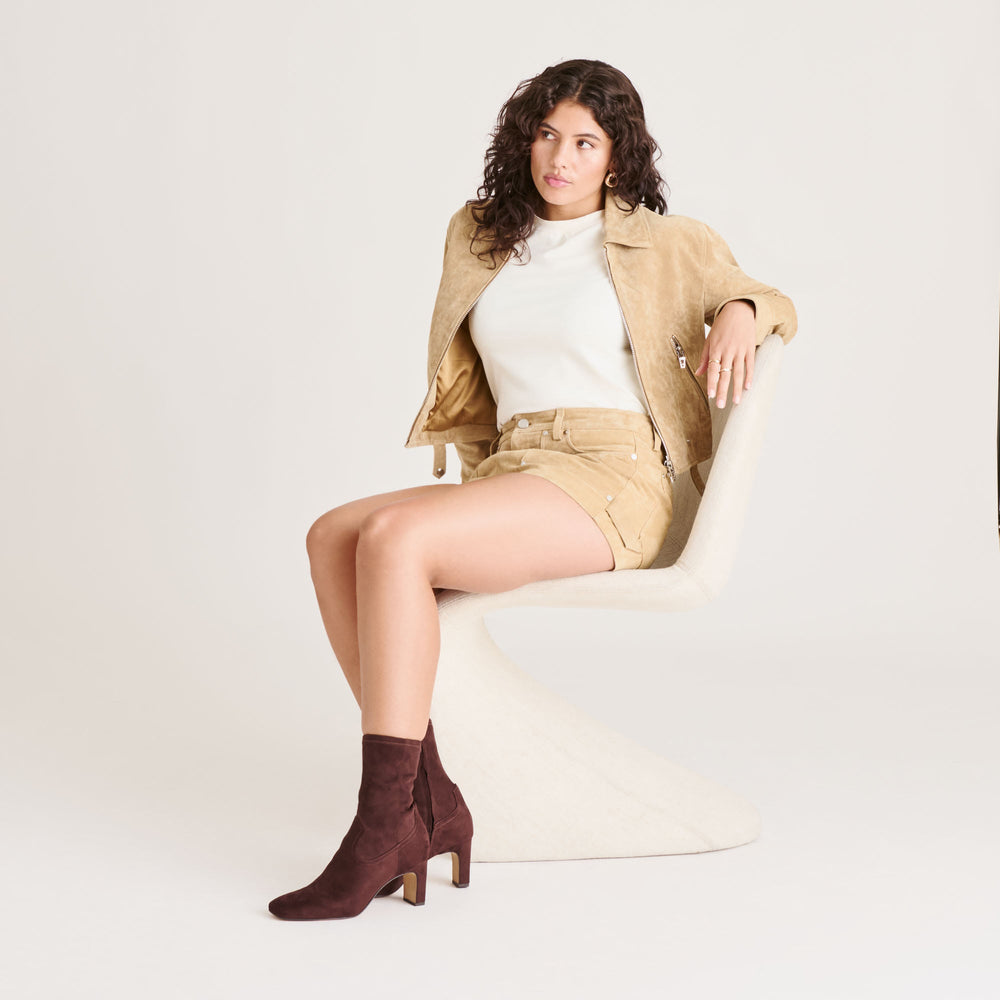 Roan Mahogany Stella Suede Boots / Dolce Vita