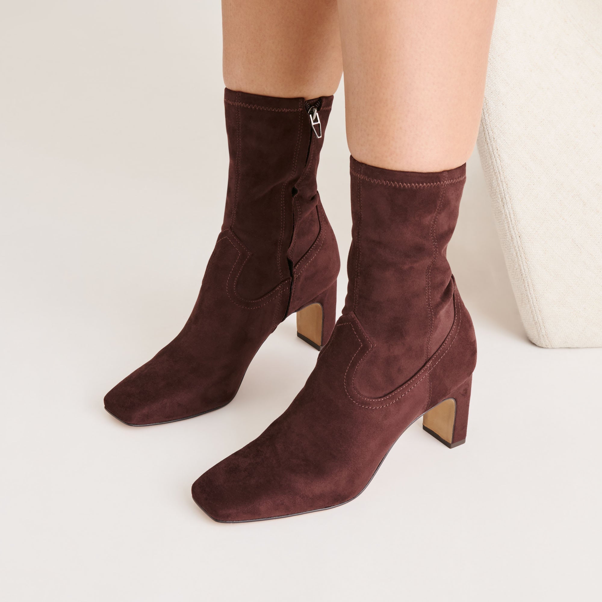 Roan Mahogany Stella Suede Boots / Dolce Vita