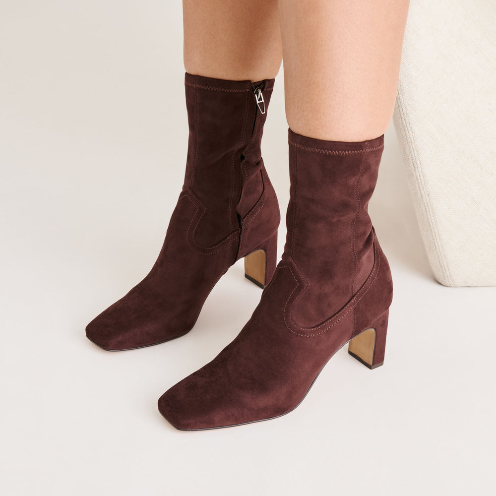 Roan Mahogany Stella Suede Boots / Dolce Vita