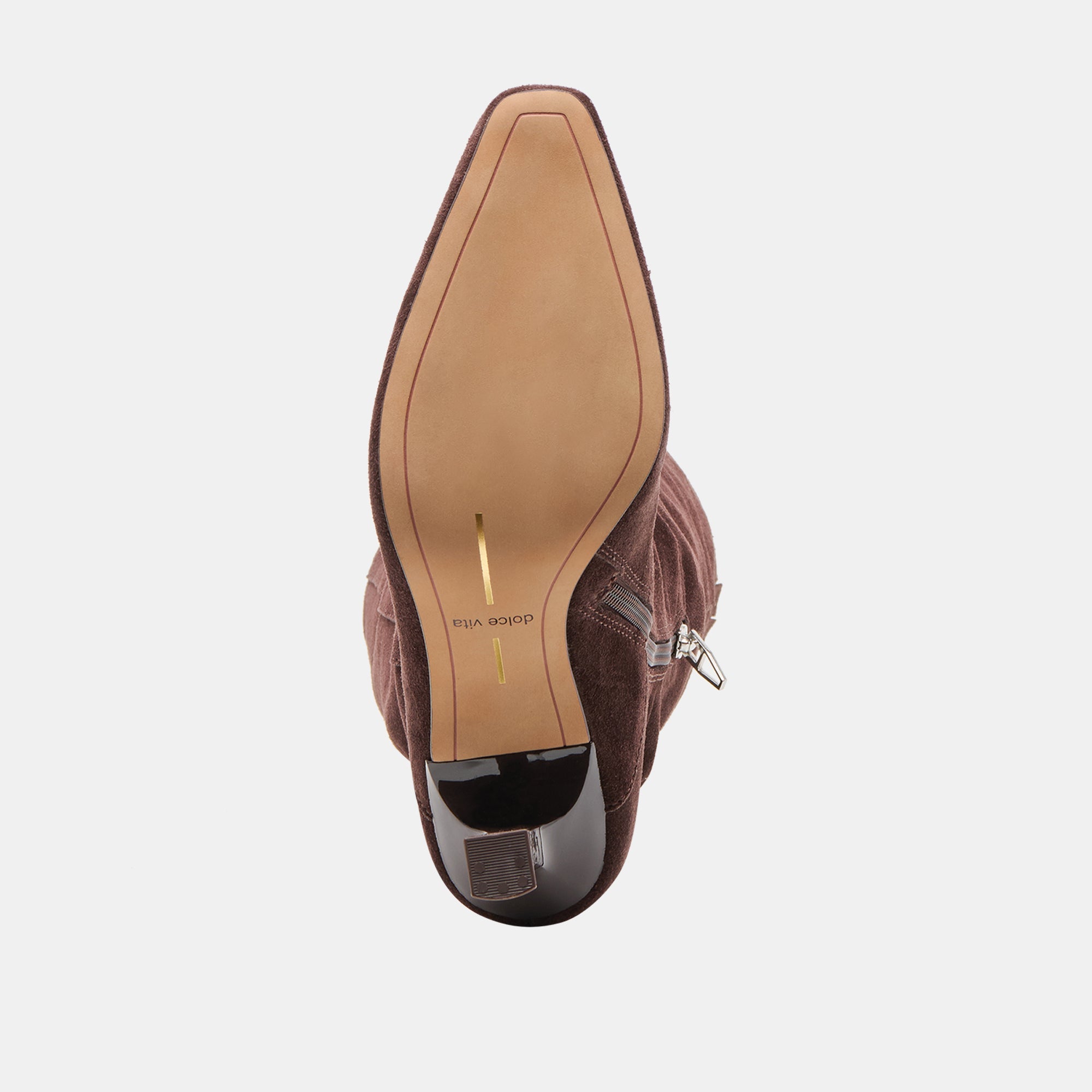 Lousa Mahogany Suede Wide Calf Boots / Dolce Vita