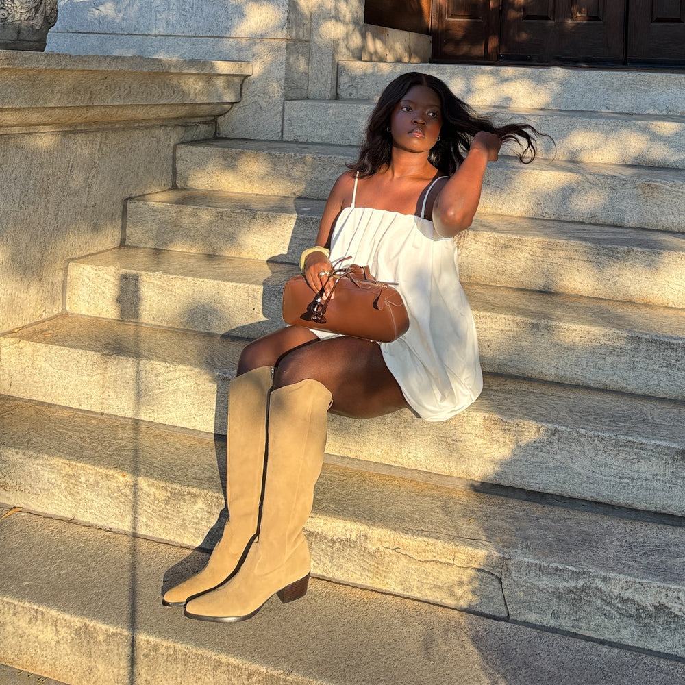 Virona H2O Waterproof Dk Taupe Suede Wide Calf Boots / Dolce Vita