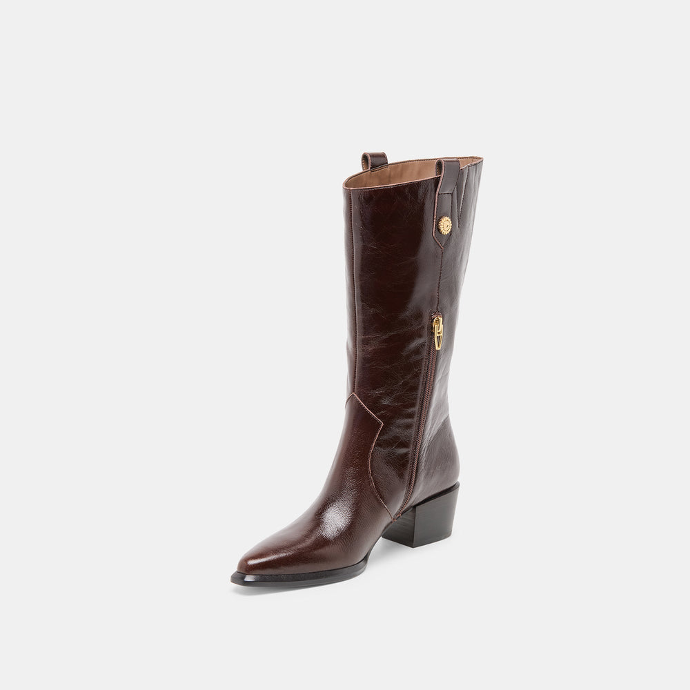 Vern Chocolate Leather Boots / Dolce Vita