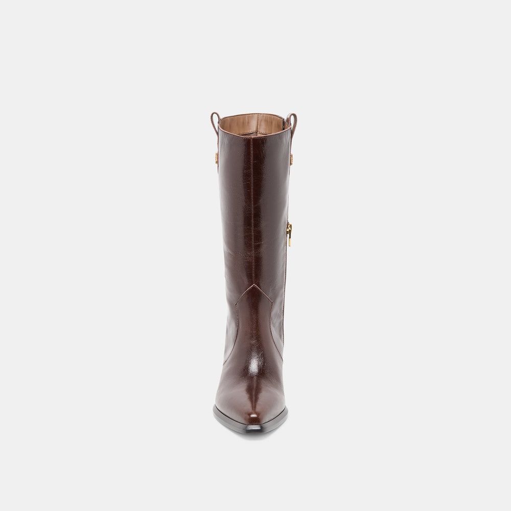 Vern Chocolate Leather Boots / Dolce Vita