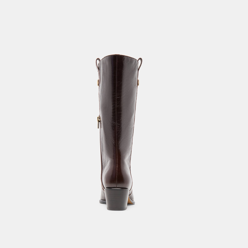 Vern Chocolate Leather Boots / Dolce Vita