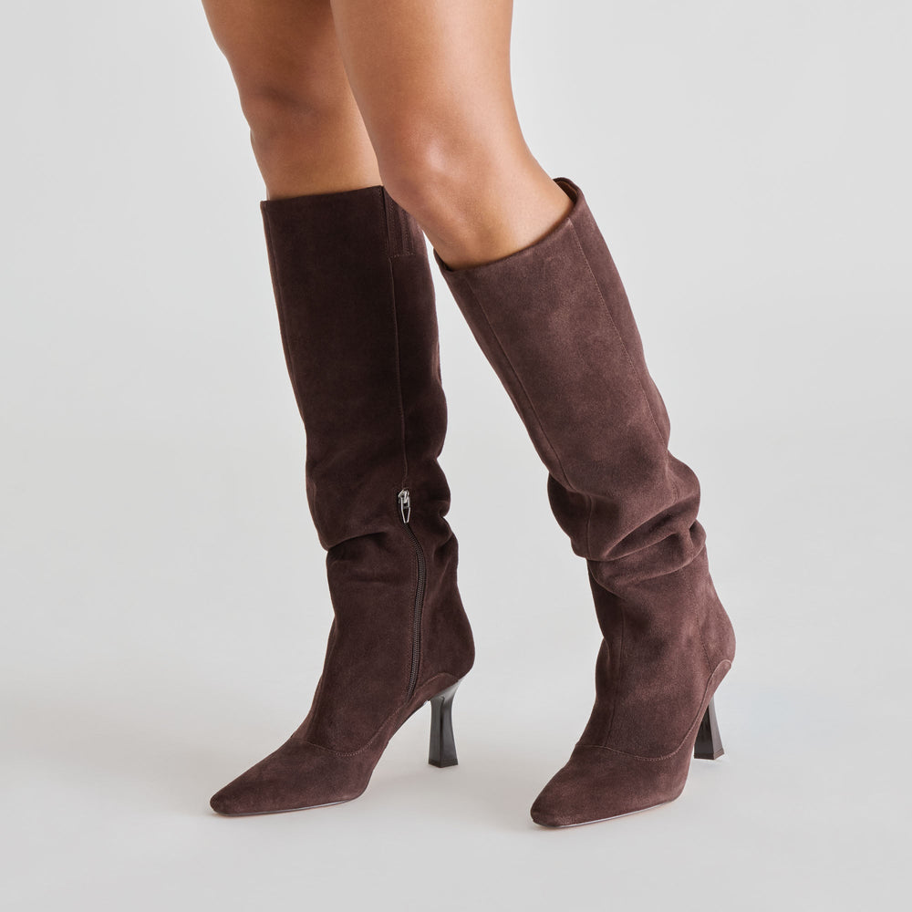 Lousa Mahogany Suede Boots / Dolce Vita