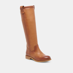 Ramzy Cognac Leather Boots / Dolce Vita