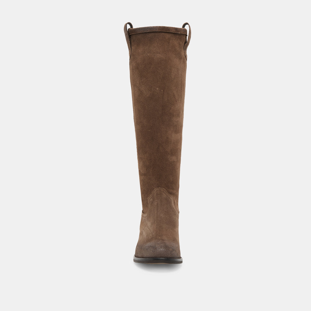 Ramzy Chocolate Suede Boots / Dolce Vita