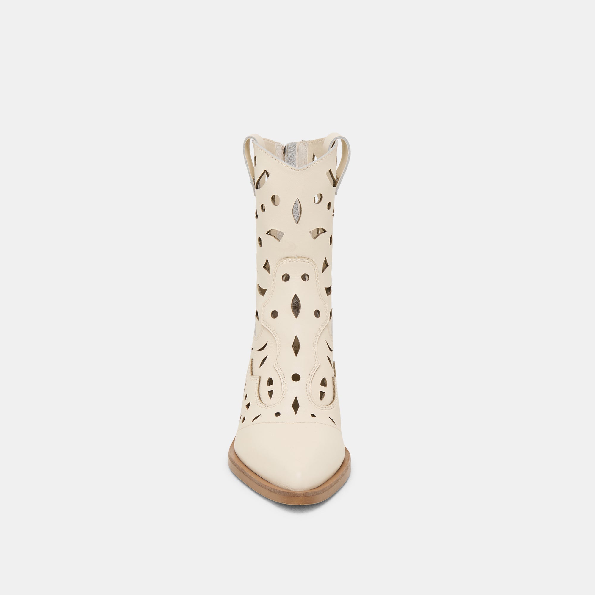 Zenobi Off White Leather Booties / Dolce Vita
