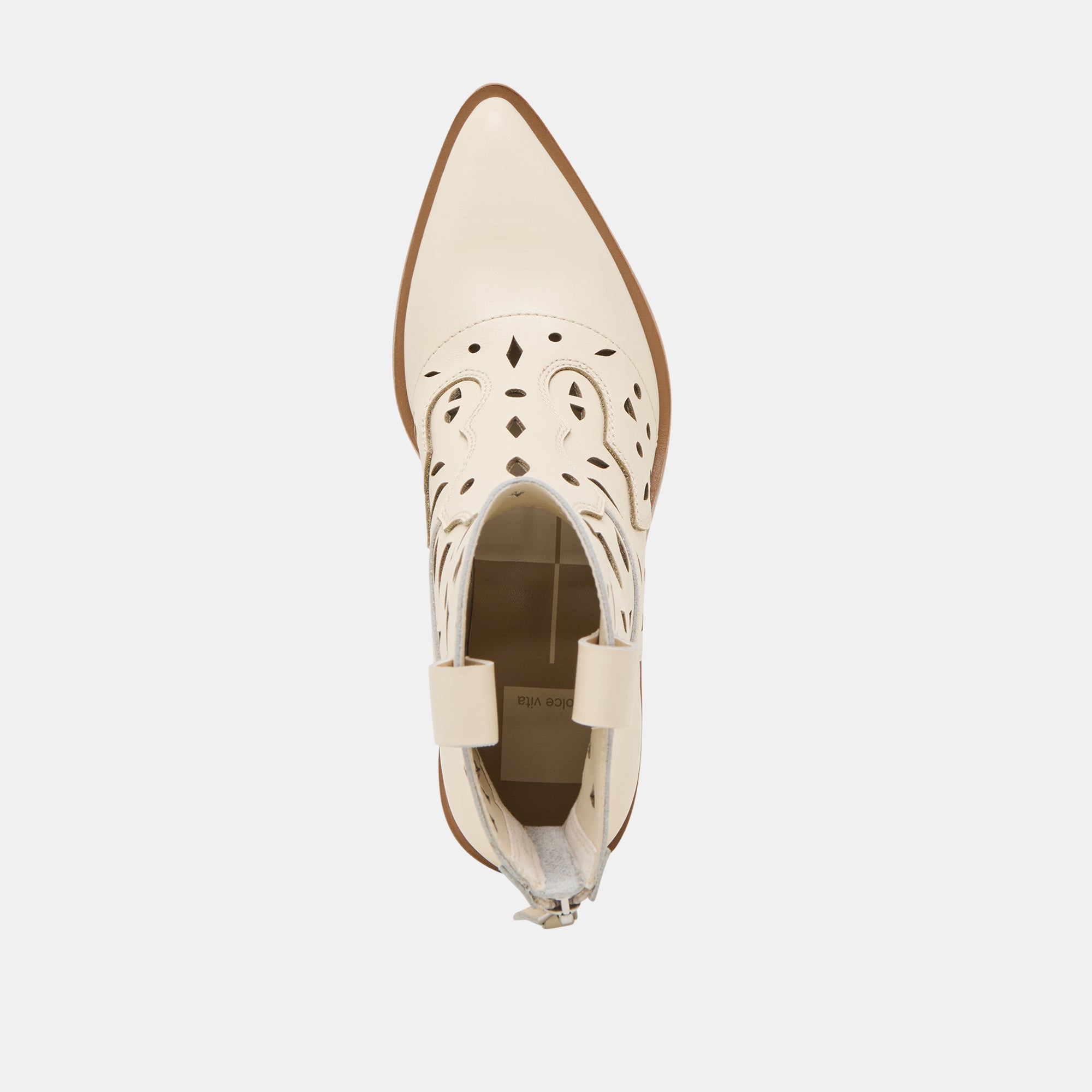 Zenobi Off White Leather Booties / Dolce Vita