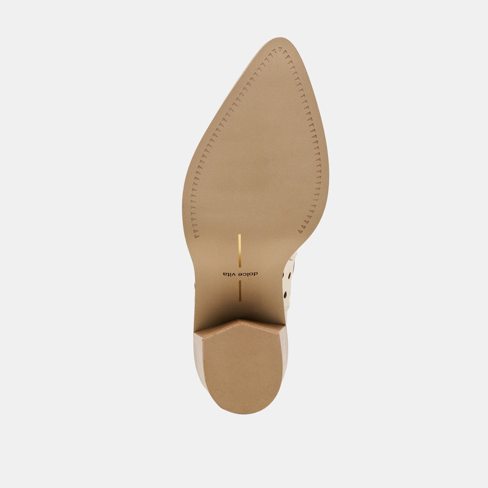 Zenobi Off White Leather Booties / Dolce Vita
