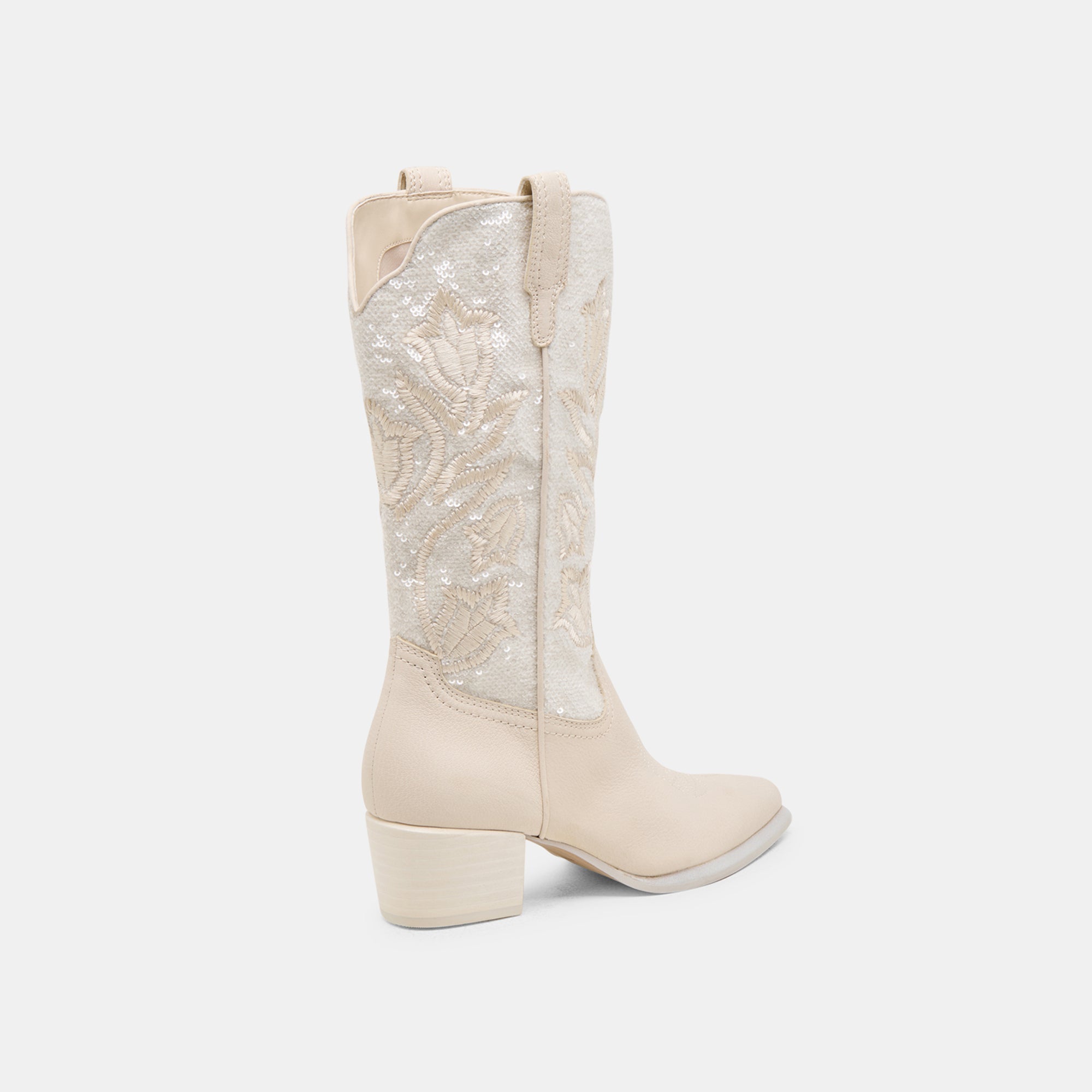 Vorah Pearl Creme Sequin Boots / Dolce Vita
