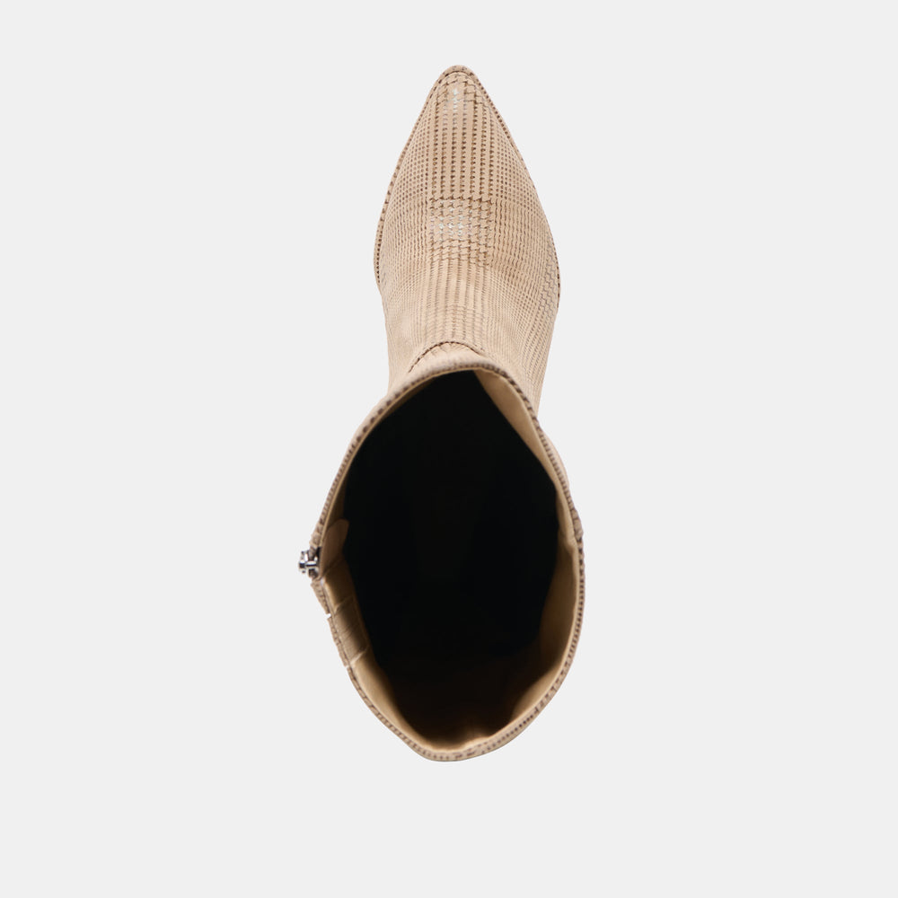 Aldy Herringbone Printed Suede Boots / Dolce Vita