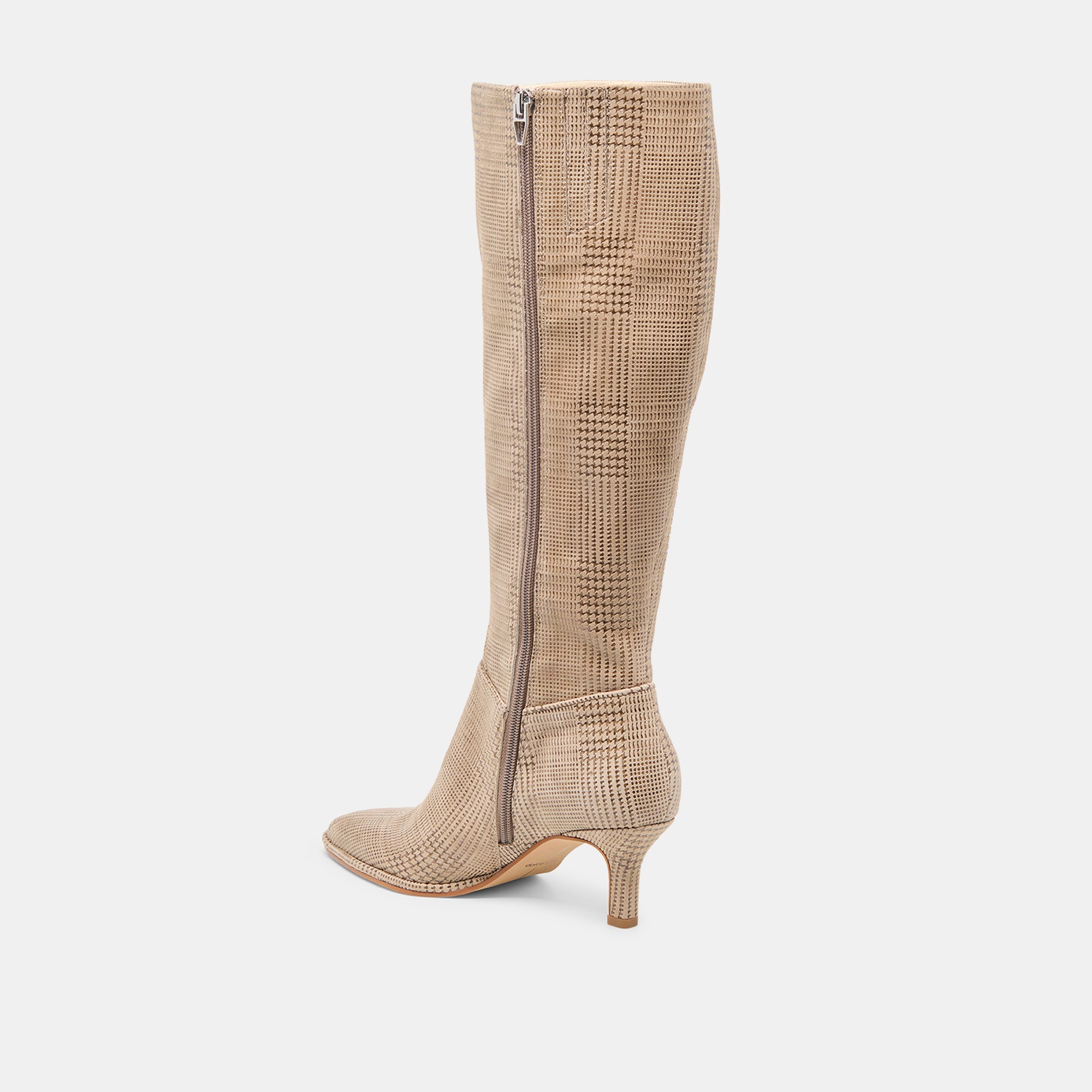 Aldy Herringbone Printed Suede Boots / Dolce Vita