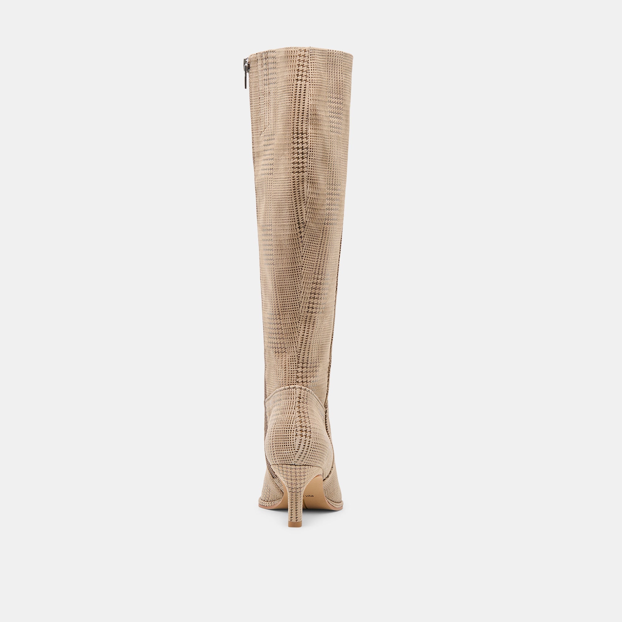Aldy Herringbone Printed Suede Boots / Dolce Vita