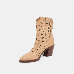 Zenobi Camel Distressed Leather Booties / Dolce Vita