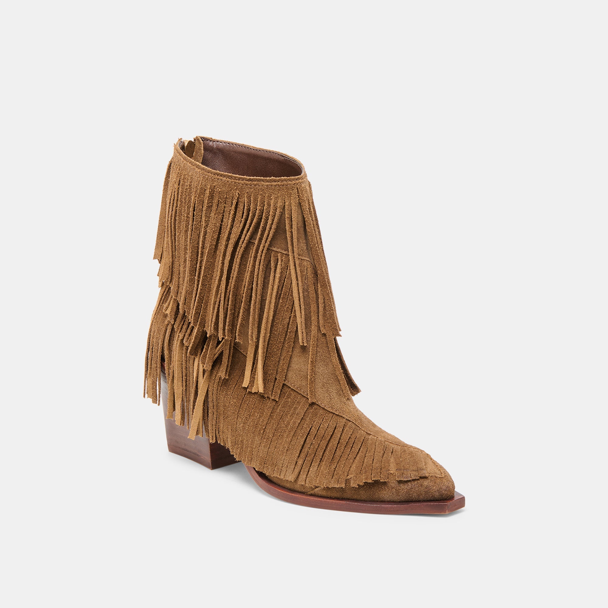 Torey Chestnut Suede Booties / Dolce Vita
