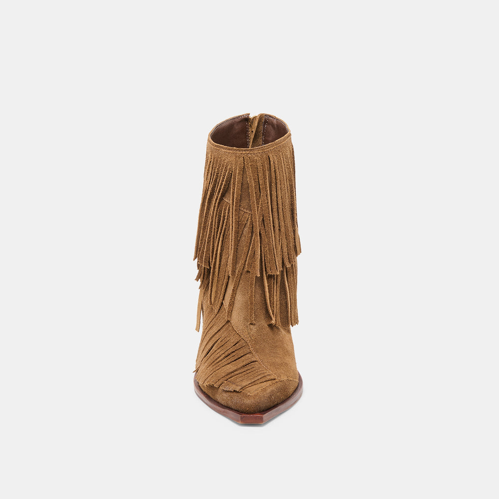 Torey Chestnut Suede Booties / Dolce Vita