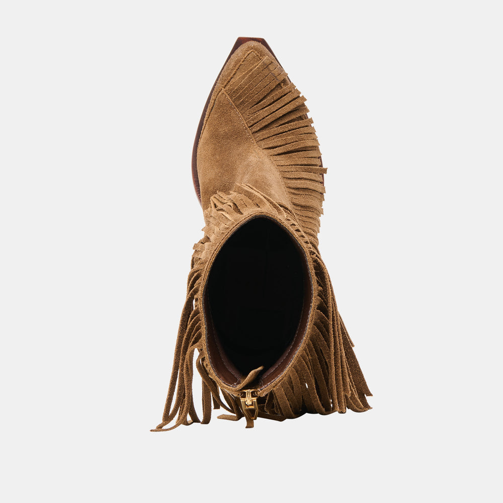 Torey Chestnut Suede Booties / Dolce Vita