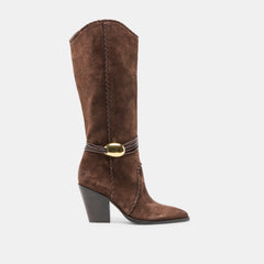 Jody Dk Brown Suede Wide Calf Boots / Dolce Vita