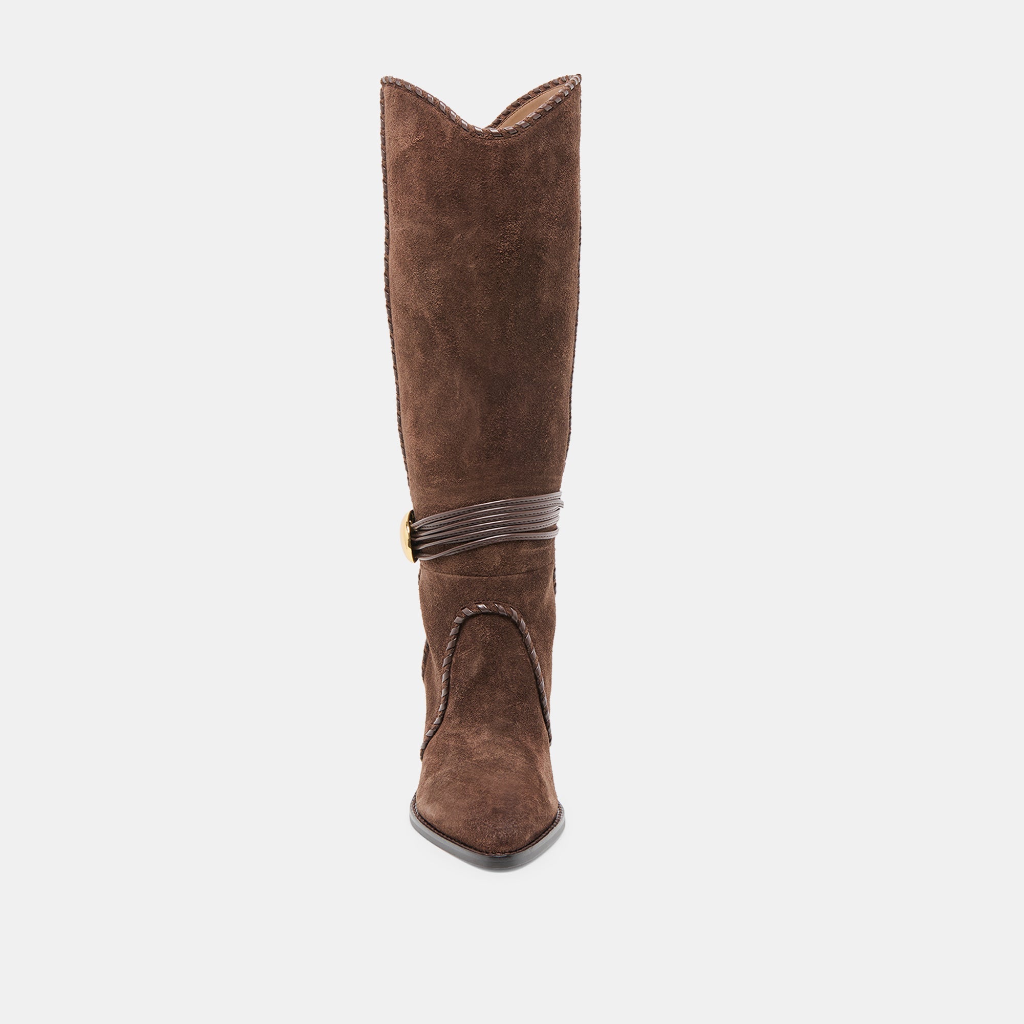 Jody Dk Brown Suede Wide Calf Boots / Dolce Vita