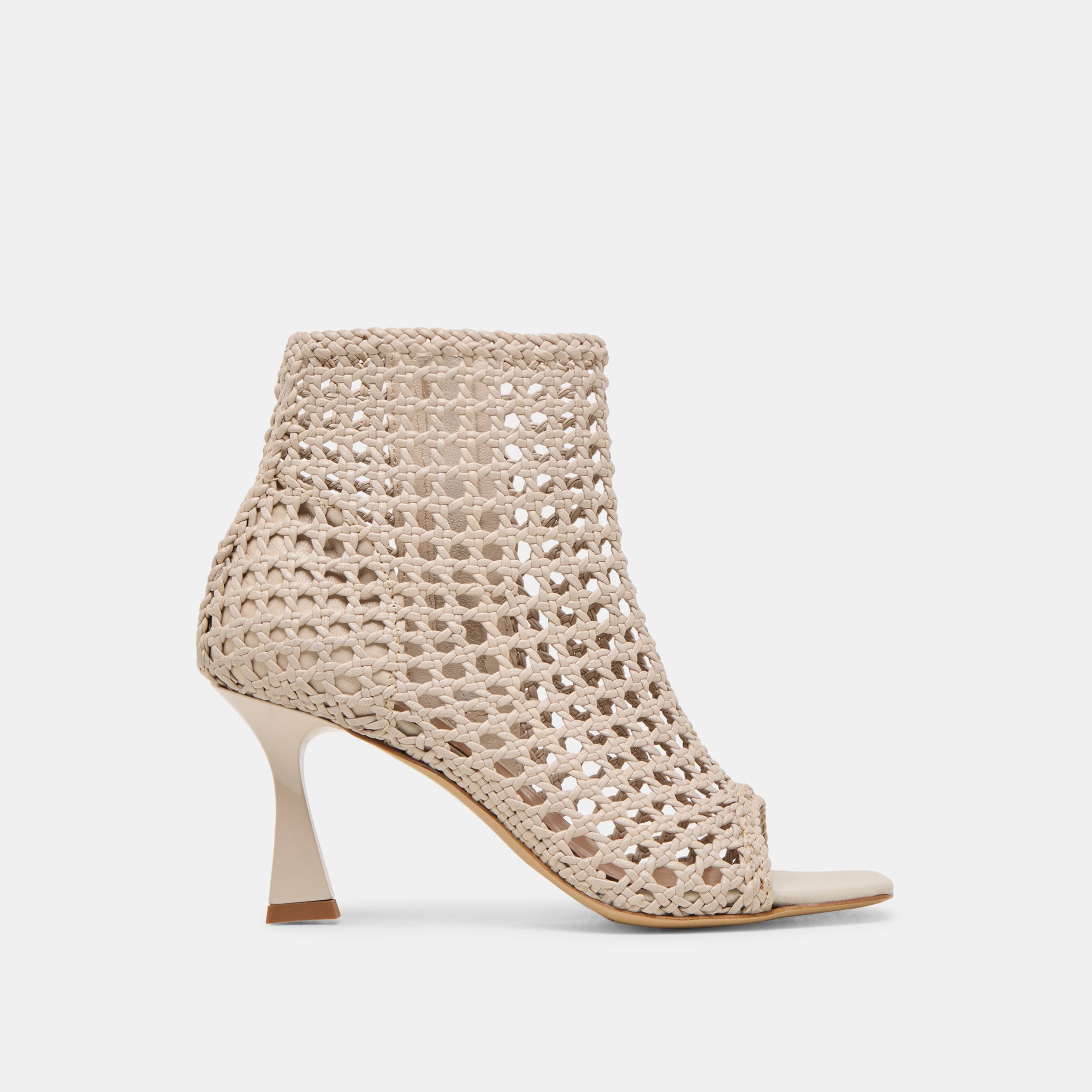 Quin Bone Woven Leather Heels / Dolce Vita