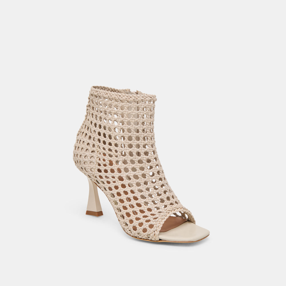 Quin Bone Woven Leather Heels / Dolce Vita