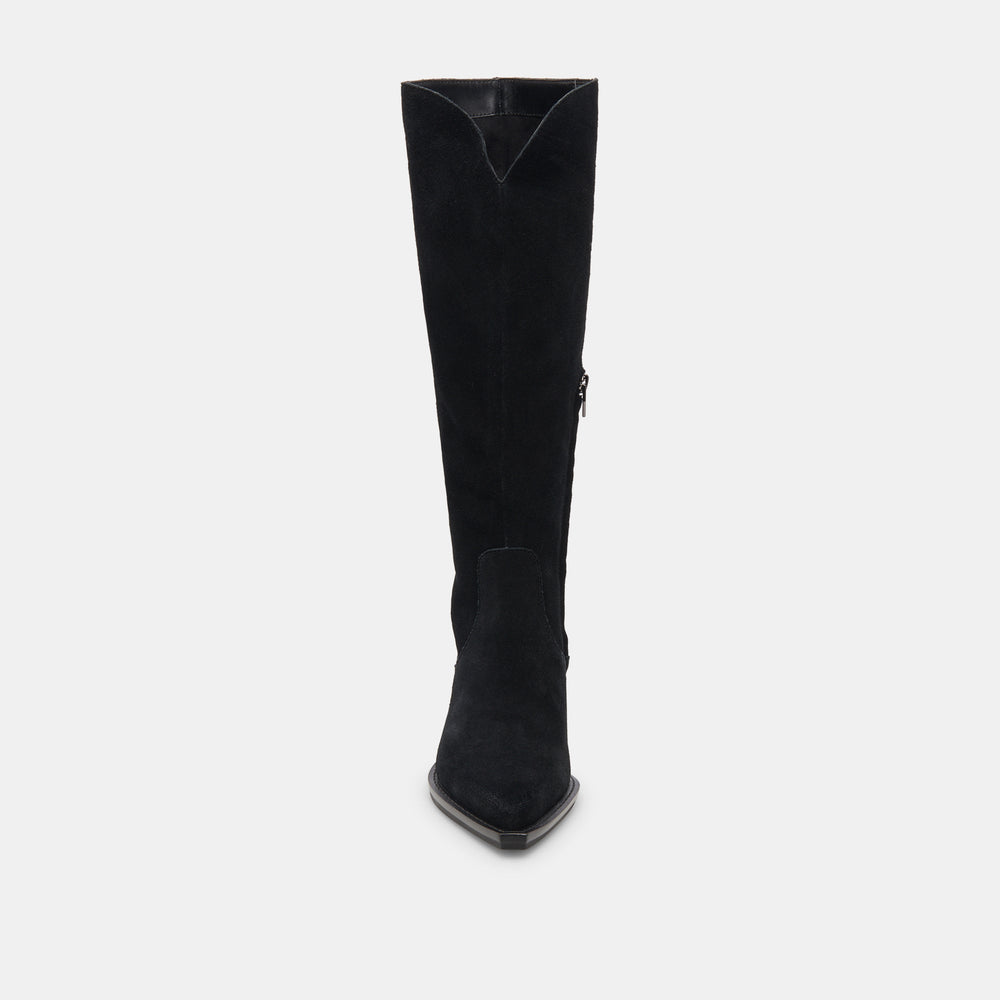 Raj Boots in Onyx Suede | Women's Onyx Suede Knee-High Boots
 – Dolce Vita / Dolce Vita