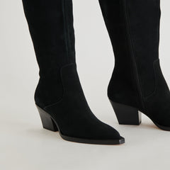 Raj Boots in Onyx Suede | Women's Onyx Suede Knee-High Boots
 – Dolce Vita / Dolce Vita