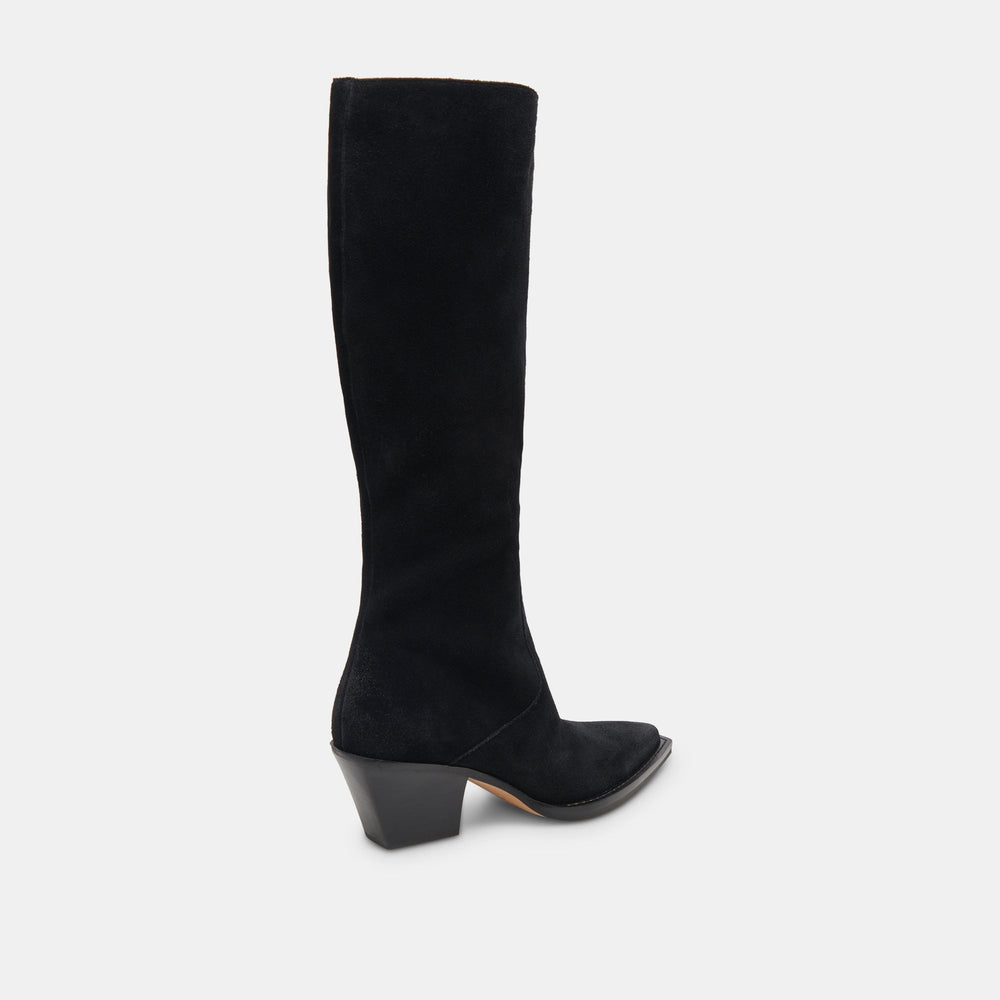 Raj Boots in Onyx Suede | Women's Onyx Suede Knee-High Boots
 – Dolce Vita / Dolce Vita