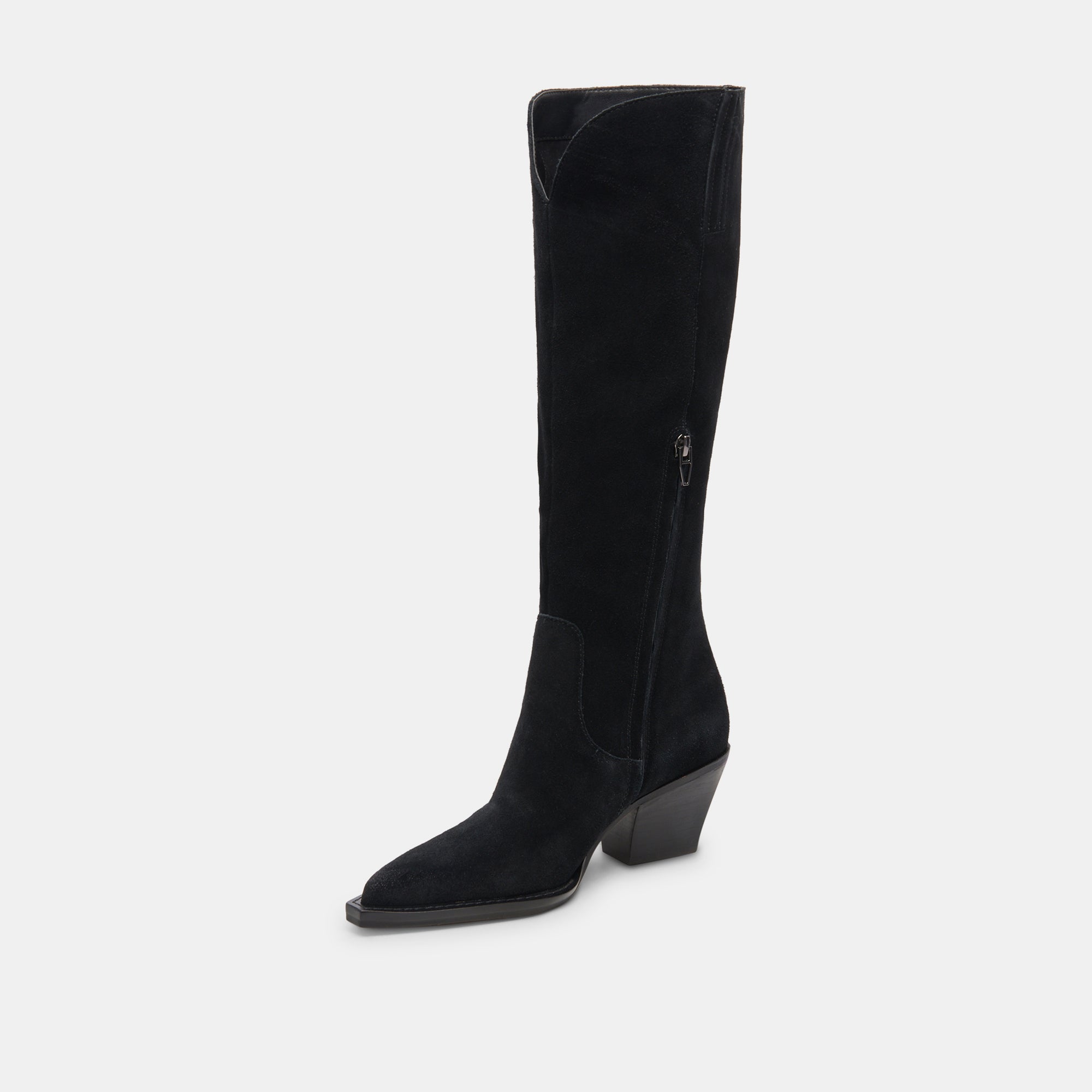 Raj Boots in Onyx Suede | Women's Onyx Suede Knee-High Boots
 – Dolce Vita / Dolce Vita