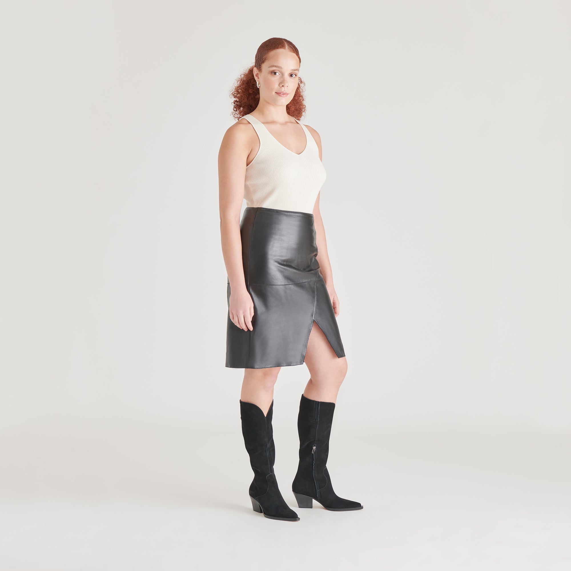 Raj Boots in Onyx Suede | Women's Onyx Suede Knee-High Boots
 – Dolce Vita / Dolce Vita