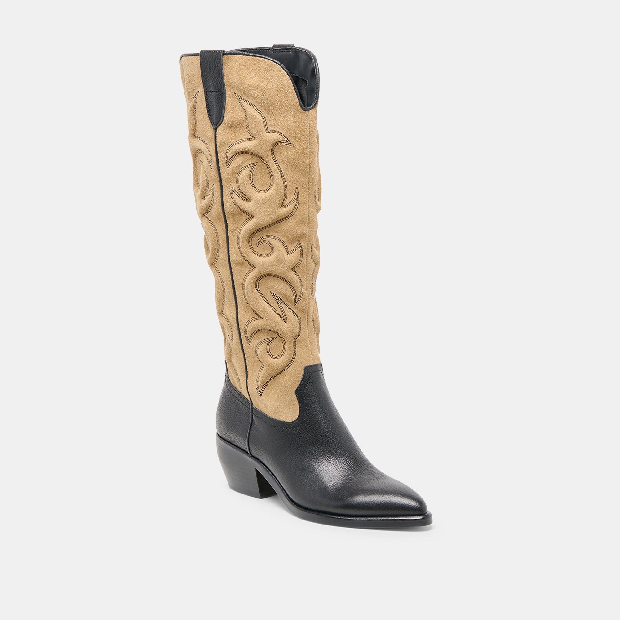 Mirla Black Multi Leather Boots / Dolce Vita
