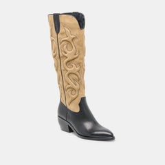 Mirla Black Multi Leather Boots / Dolce Vita