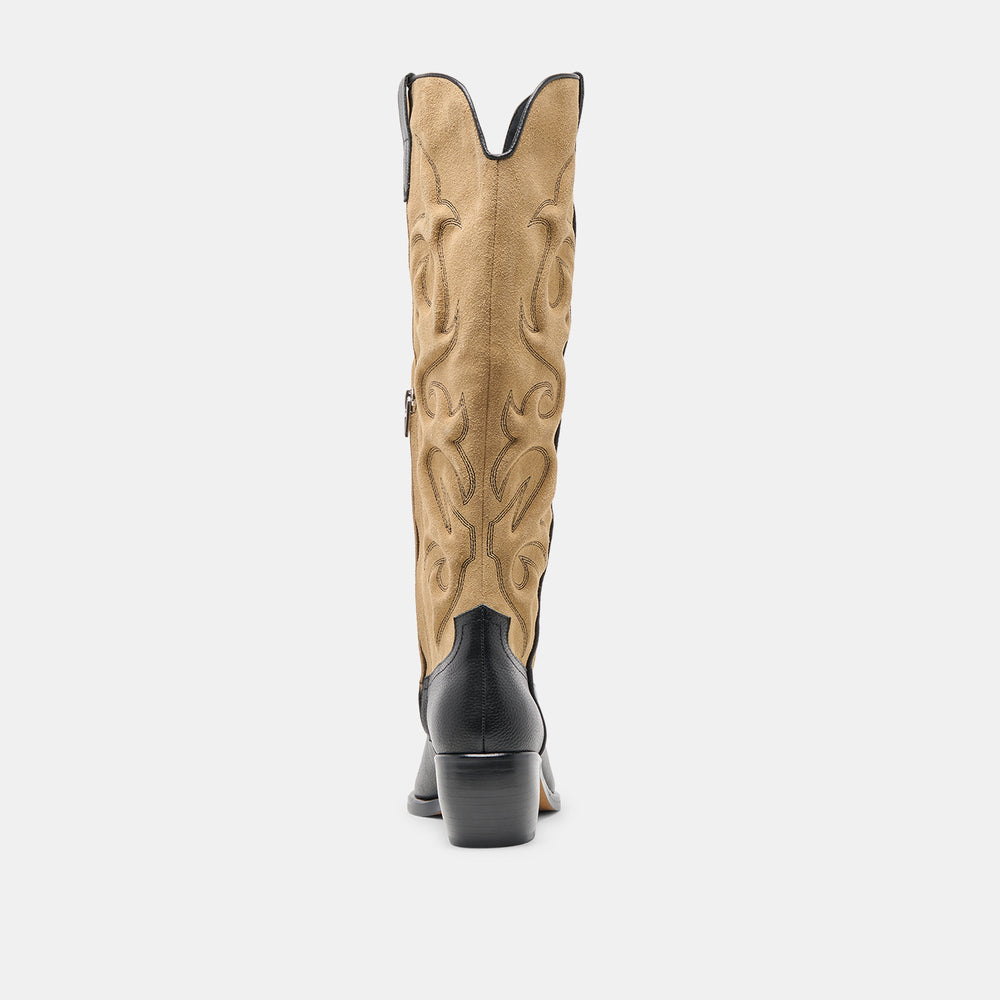 Mirla Black Multi Leather Boots / Dolce Vita