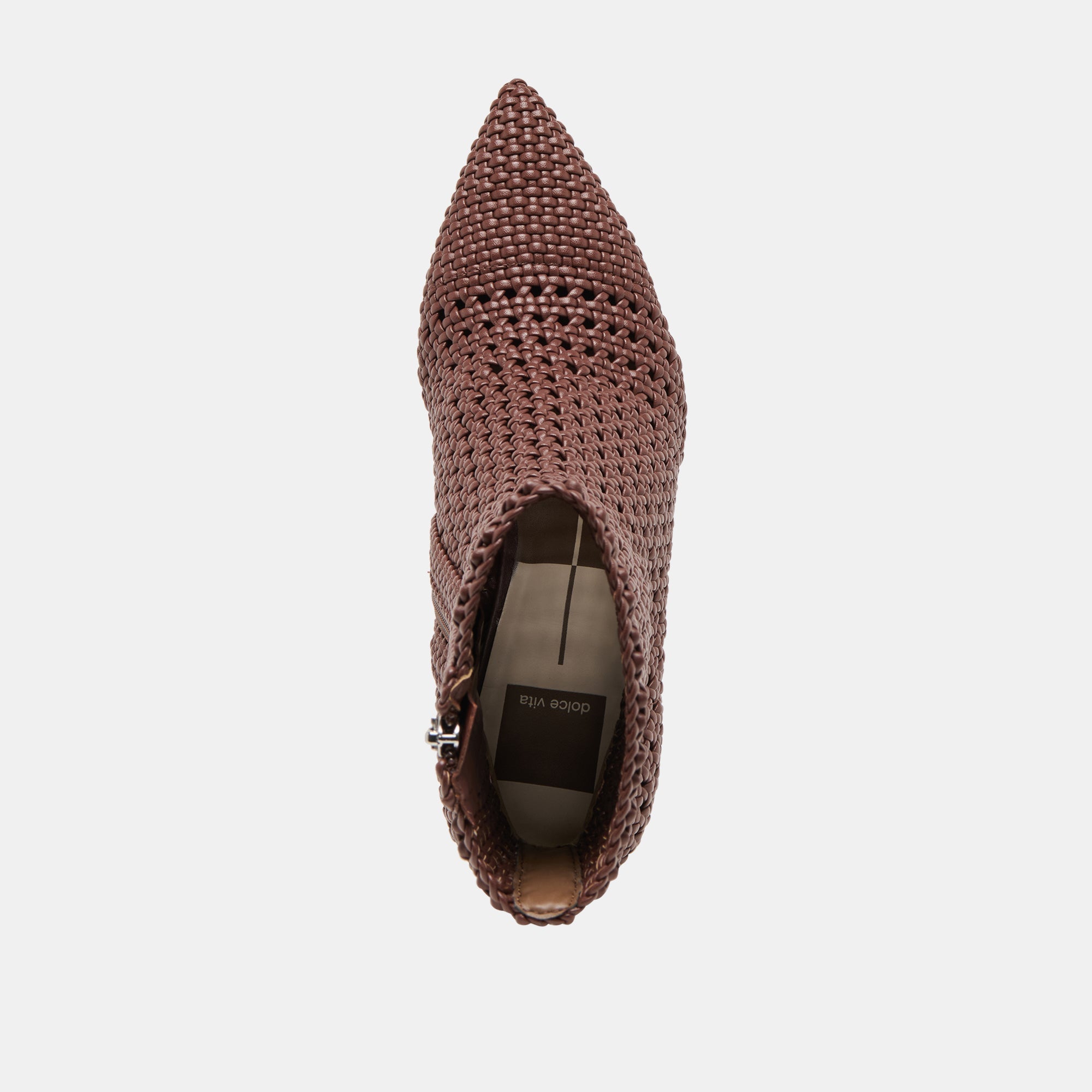 Embry Brown Woven Stella Booties / Dolce Vita