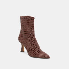 Embry Brown Woven Stella Booties / Dolce Vita