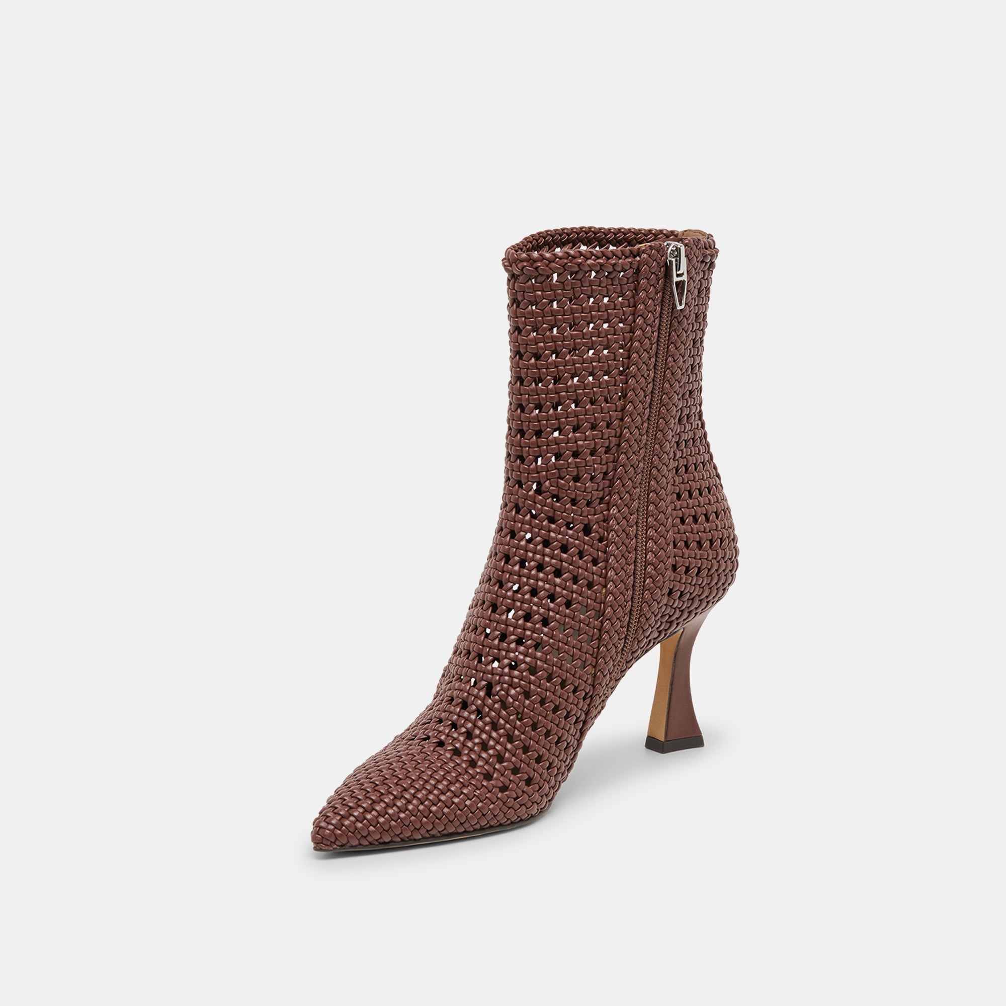 Embry Brown Woven Stella Booties / Dolce Vita